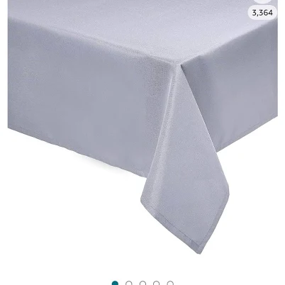 Amazon Basics Square Washable Polyester Fabric Tablecloth