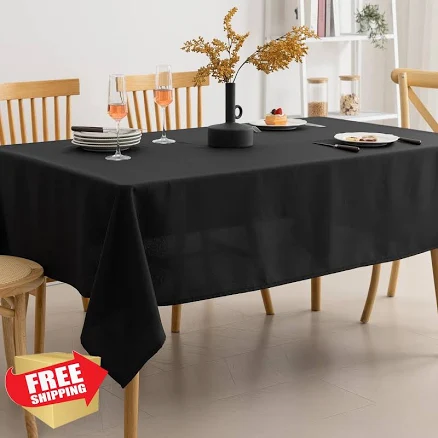 Amazon Basics Tablecloth Black 52x70in Pack Of 2