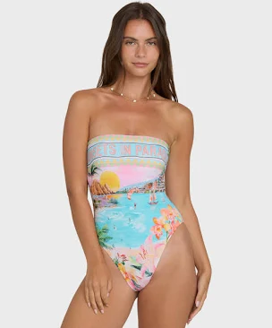 Women's Billabong Paradise Sun Tully Strapless One-Piece Swimsuit