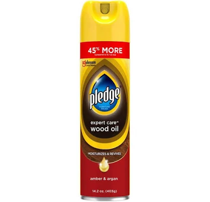 Pledge 14.2 oz. Amber and Argan Scent Furniture Moisturizing Oil