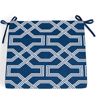 17" X 17" Replacement Seat Cushion - Knife Edge, Knife-Edge/Lattice Neptune - Grandin Road