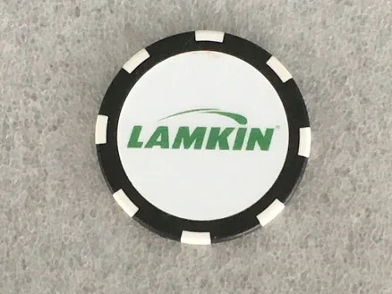 Lamkin Golf Grips Promotional. Black & White Poker Chip Golf Ball