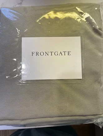 Frontgate Side Table Cover Medium Tan