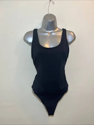 Alo Yoga Swim Alo Black Scoop Neck One-Piece Swimsuit Size M