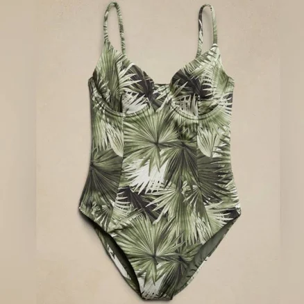 Onia NWT! Banana Republic Palm Print Isabella Swimsuit - Size Medium - New Women