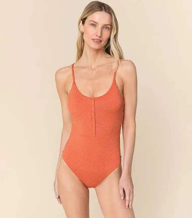 Andie Women's Snap Long Torso One-Piece Swimsuit