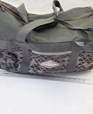 Kelty Built Duffel Bag Gray Tribal Print Travel Gym Weekender Outdoor Large