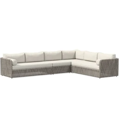 West Elm Coastal Outdoor 4-Piece L-Shaped Sectional Cushion Covers